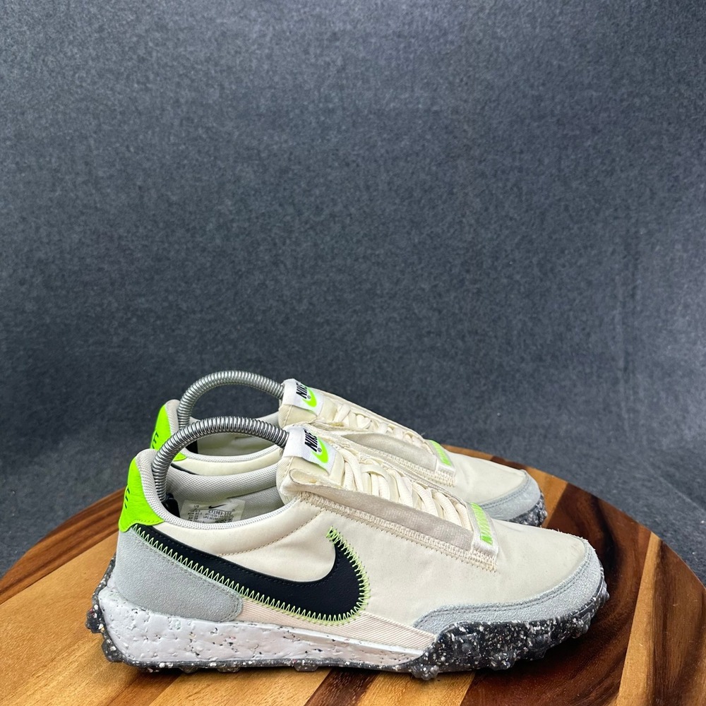 Nike Waffle Racer Crater Summit White Electric Green CT1983-102 Womens 9